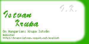istvan krupa business card