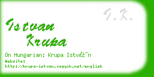 istvan krupa business card